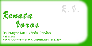 renata voros business card