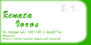 renata voros business card